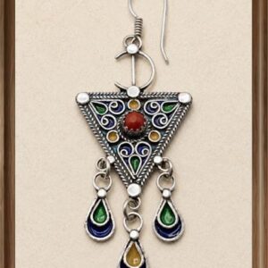 Amazigh Berber Enamel Earrings Jewelry Print Digital Wall Art