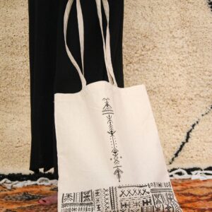 Amazigh Black Bag - White Cotton Distinctive Style