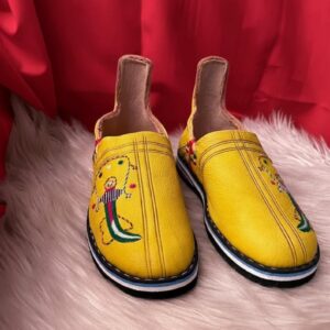 Berber Handmade Leather Slippers for Men Babouche Shoes