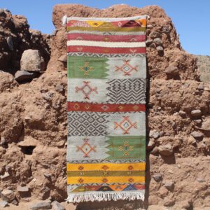 Berber Handmade Wool Runner Rug Authentic Kilim Hallway Carpet