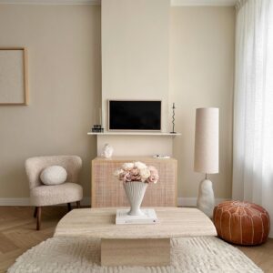 Berber Artisanal Leather Pouffe Handmade Delivered stuffed Pouf