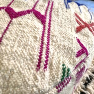 Berber Kilim Handmade Wool Floor Cushion Pouf Ottoman