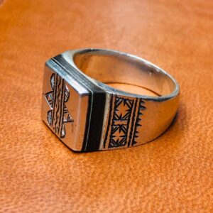 Handmade Amazigh Berber Tuareg Solid Silver Tribal Engraved Ring
