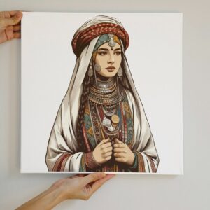 Amazigh Woman Portrait Berber Kabyle PNG Digital Art Download