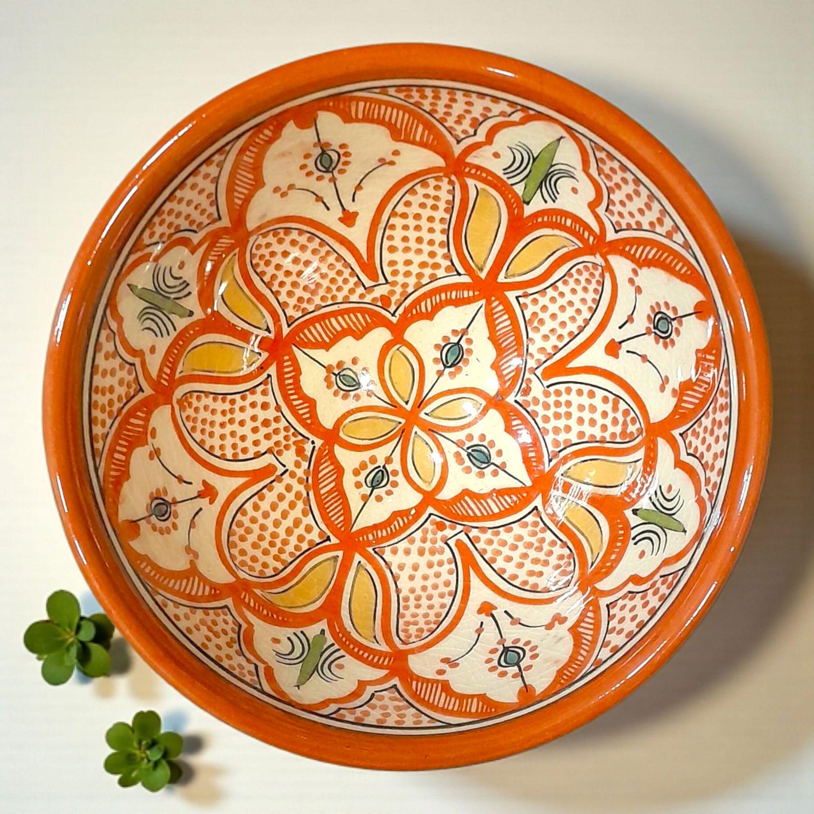 Amazigh Hand-Painted Ceramic Bowls Set Traditional Colorful Bowl