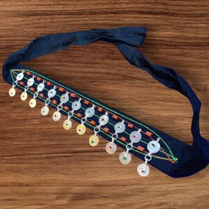 Traditional Amazigh Berber Tawnza Silver-Plated Coin Festive Tribal Headband