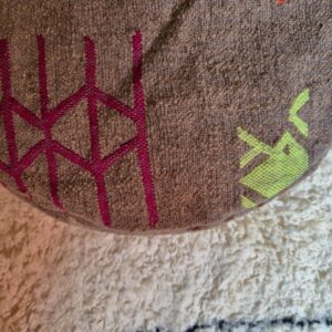 Berber Set Handmade Kilim Vintage Wool Footstool Pouf