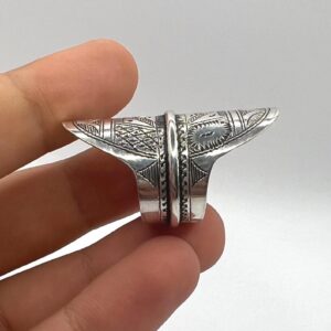 Berber Sterling Silver Engraved Yaz Tuareg Tribal Ring