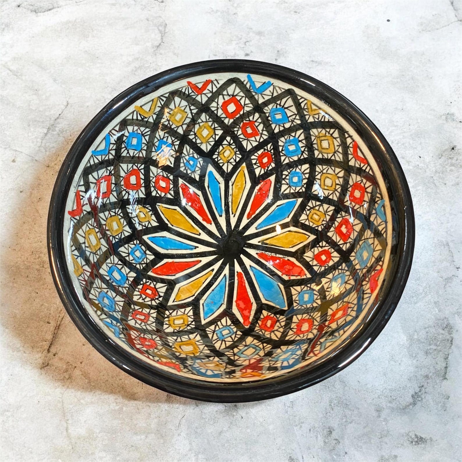Amazigh Ceramic Set Handmade Colorful Pottery Bowls Bowl