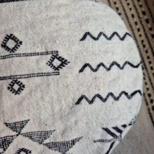 Berber Kilim Ottoman Vintage Wool Footstool Handmade Pouf