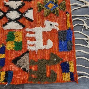 Berber Colorful Authentic Wool Area Taznakhet Boho Rug