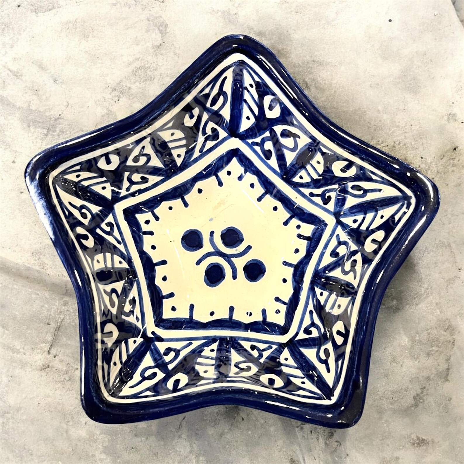 Berber Set Handmade Star Ceramic Bowls Serving Bowl