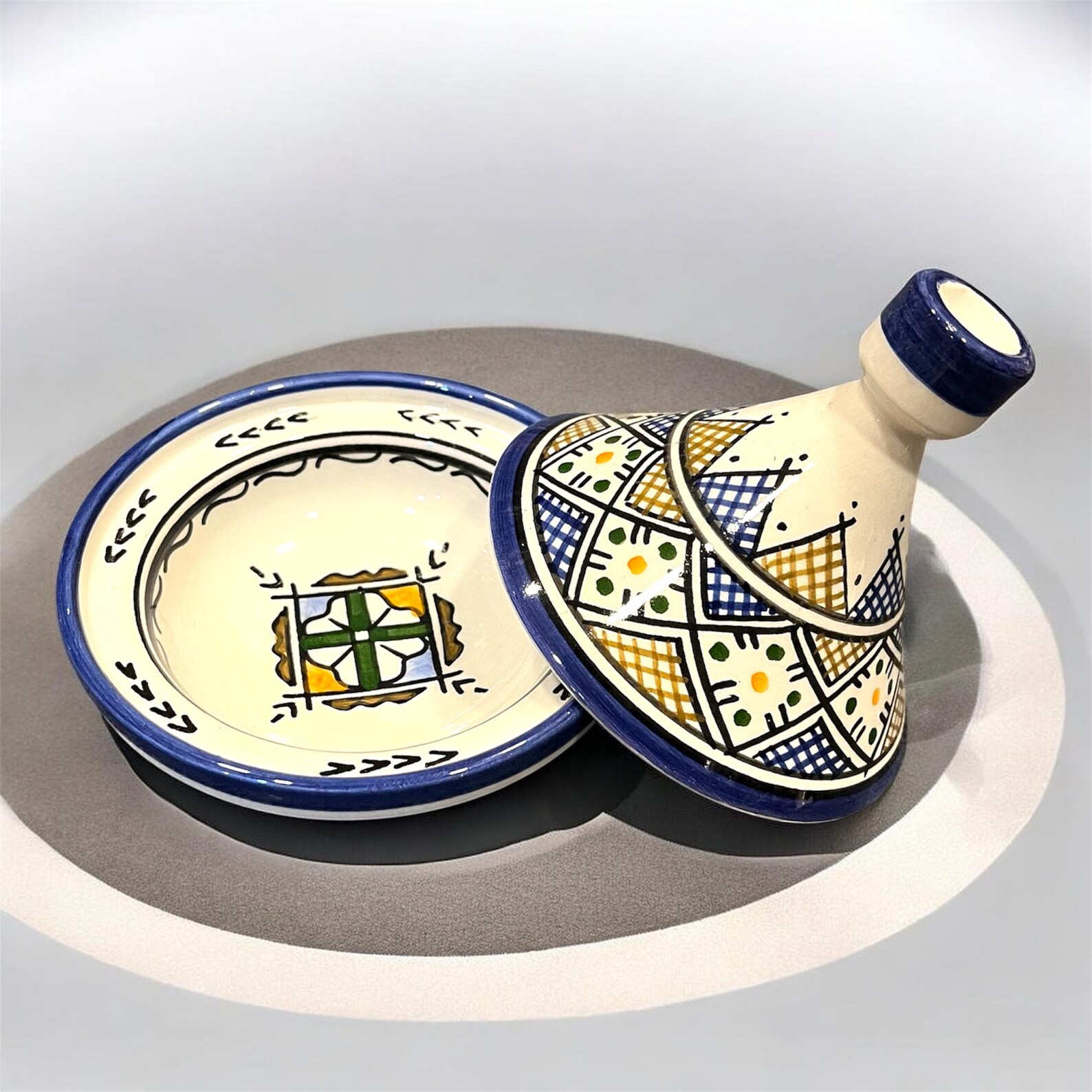 Berber Handmade Ceramic Mini Colorful Artisan Tagine 12cm
