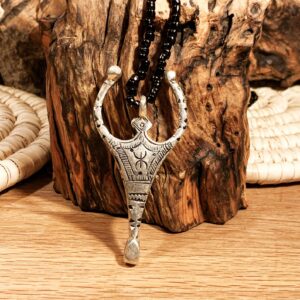 Amazigh Metal Symbol Pendant Necklace With Tuareg Style