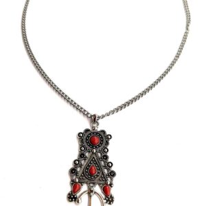 Amazigh Tizerzit Berber Fibula Pendant Stainless Steel Chain Necklace