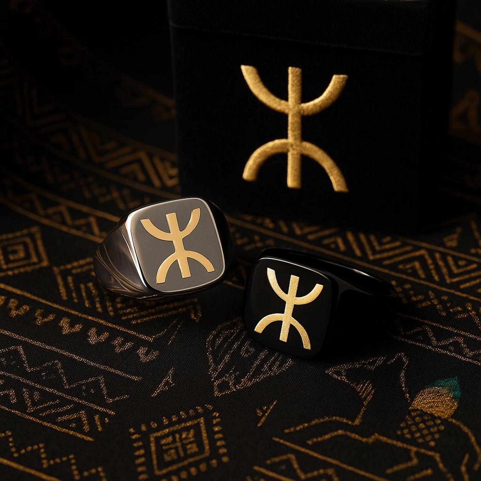 Amazigh Ring Ring kabyle chleuh chaoui chevaliere Signet ring