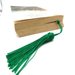 Amazigh Handmade Silver-Tone Hamsa Metal Bookmark with Silk Tassel