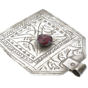 Amazigh Old Silver KTAB Amulet Necklace Antique Talisman