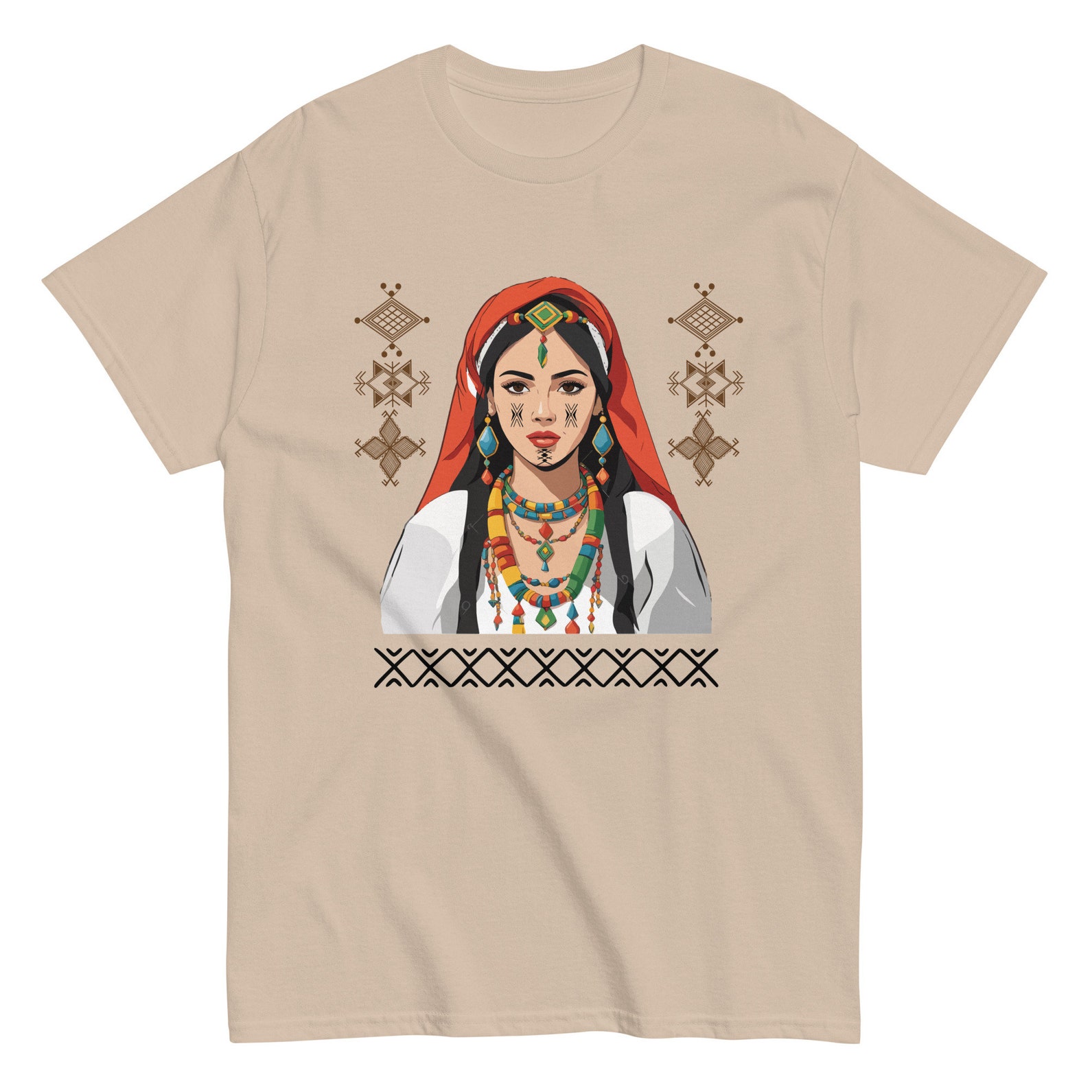 Amazigh Yaz Symbol Berber Kabyle Tifinagh Heritage Graphic T-Shirt