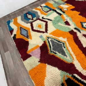 Berber Handmade Colorful Abstract Carpet Boho Area Rug