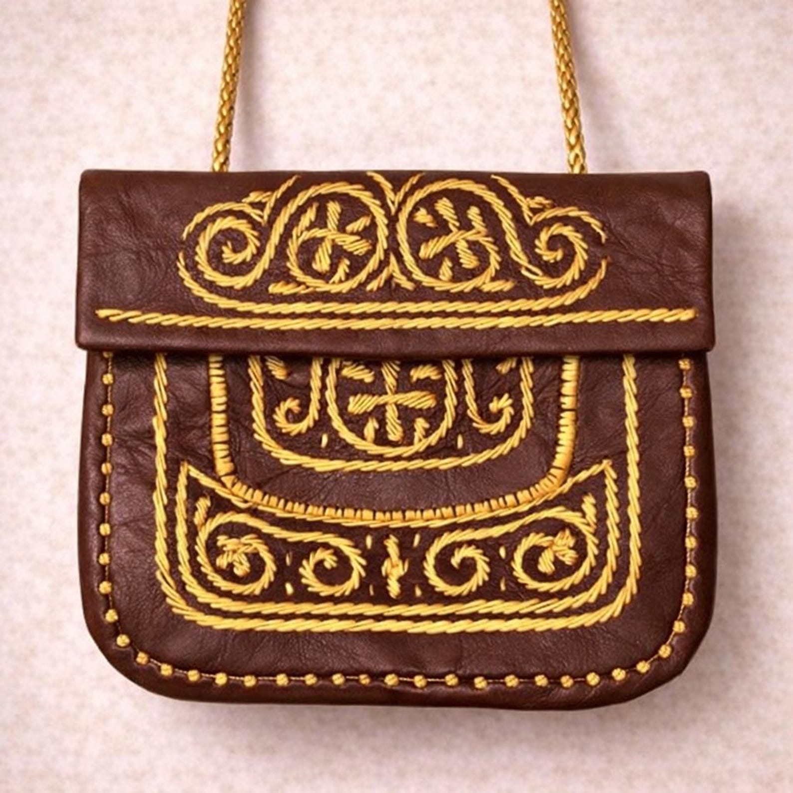 Berber Agrab Leather Handmade Souss Pouch Traditional Bag