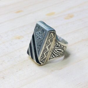 Amazigh Gravure amazighe Ring Silver Tribal Touareg Berbère