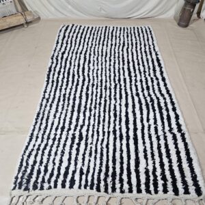 Berber Handwoven Maroccan Authentic Wool Carpet Geometric Rug