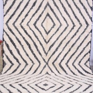 Custom Amazigh Berber Wool Living Room Geometric Neutral Rug