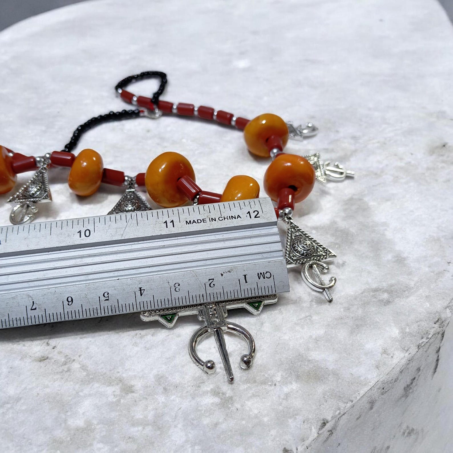 Berber Handmade Traditional Jewelry Tribal Necklace Silver Pins
