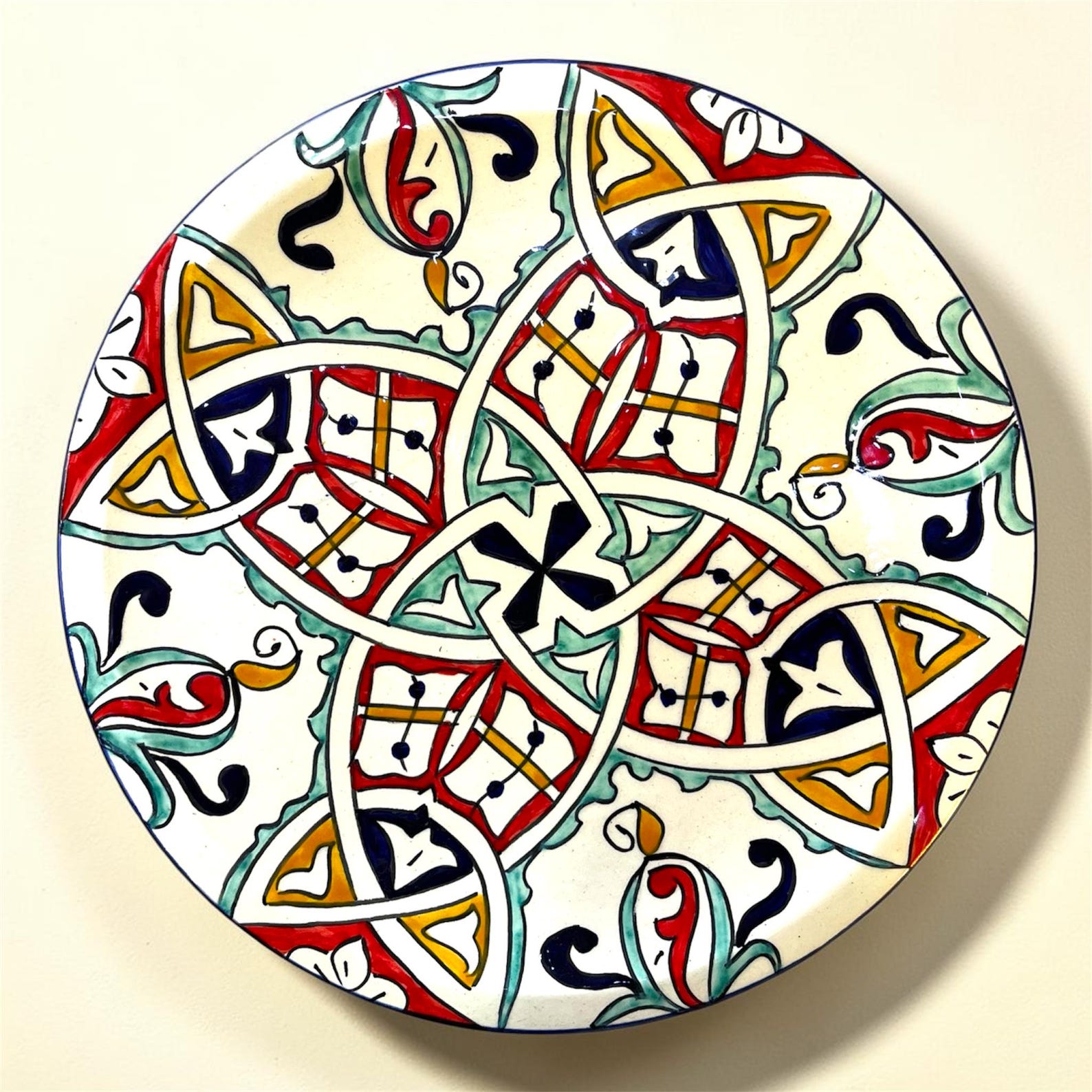 Berber Handmade Ceramic cm Hand Painted Traditional Plate