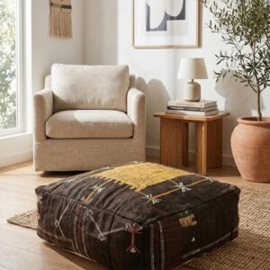 Berber Sabra Marocain Fait Main Berbère en Pouf
