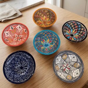 Amazigh Ceramic Set Handmade Colorful Pottery Bowls Bowl