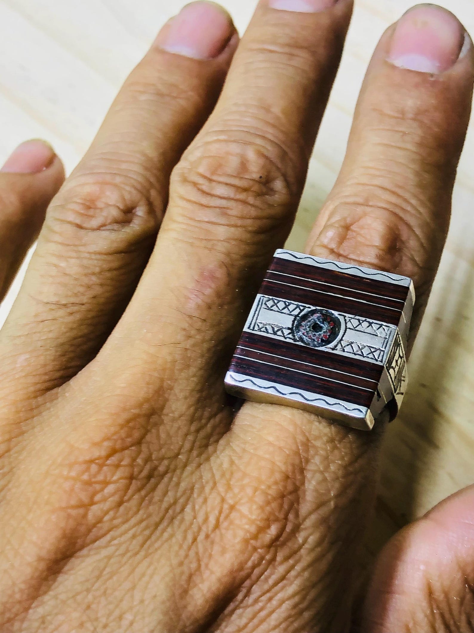 Amazigh Bague en argent Tribal Touareg Berbère Ring