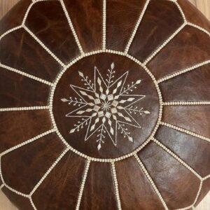 Amazigh Premium XXL Leather Pouffe Table 70x50 Pouf