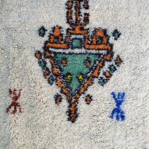 Berber Symbol Handmade Vivid Color Sheep Wool Rug