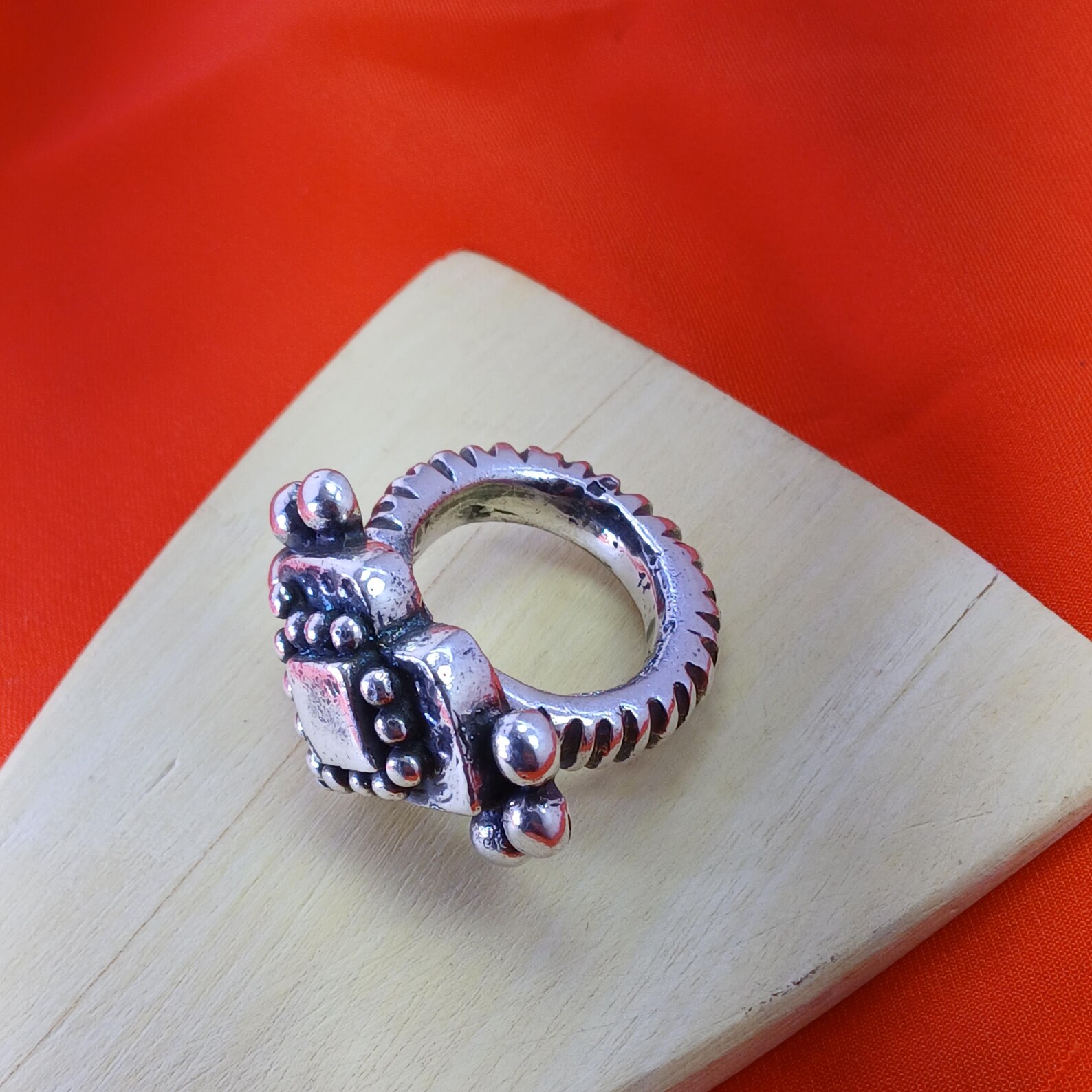 Handmade Berber Tuareg Solid Silver Engraved Bohemian Artisan Ring