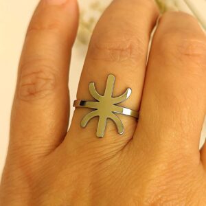 Amazigh YAZ Symbol Stainless Steel Adjustable Heritage Ring