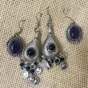 Amazigh Berber Handmade Tribal Stone Boho Statement Earrings