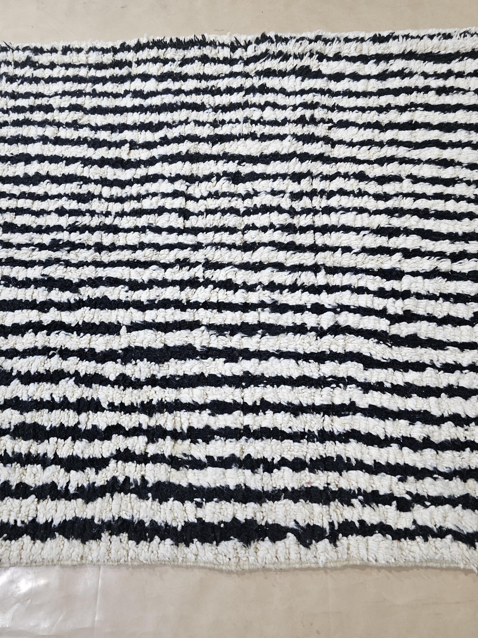 Berber Handwoven Maroccan Authentic Wool Carpet Geometric Rug