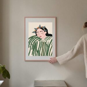 Amazigh Berber Woman Portrait Digital Poster Illustration Wall Art