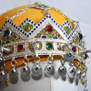 Berber Taounza Amazigh Plated Silver Enamel Tribal Crown Jewelry Headband