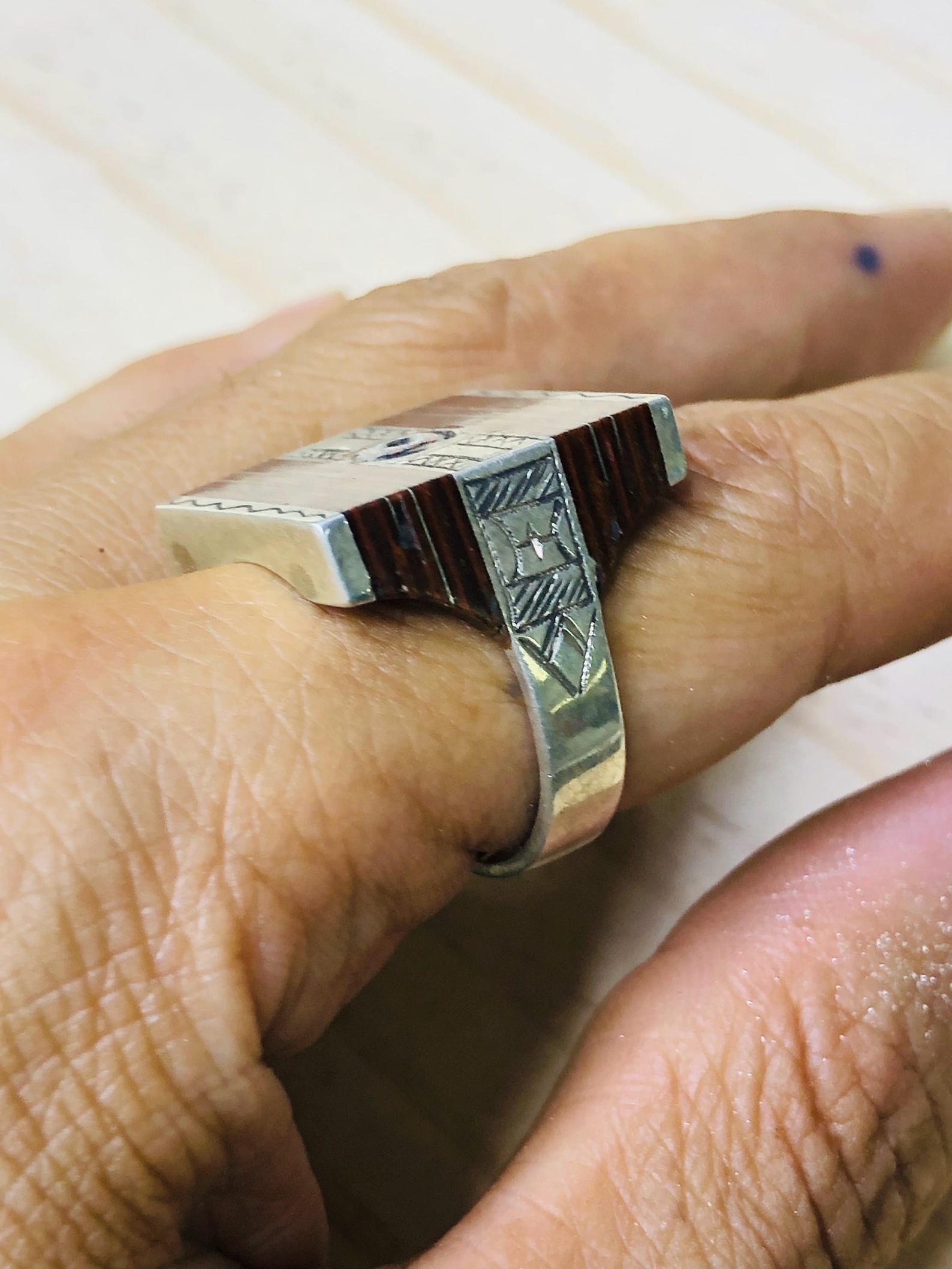 Amazigh Bague en argent Tribal Touareg Berbère Ring