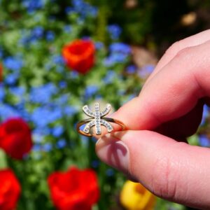 Amazigh Ring Kabyle scintillante ajustable with signe in Tifinagh scintillant