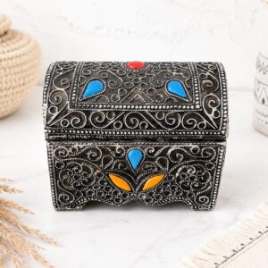 Berber Handmade Jewelry Box Storage Chest Decorative Treasure