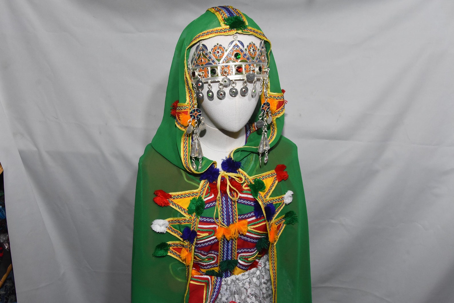 Berber Wedding Dress Caftan Headdress Burnouse Set Kaftan