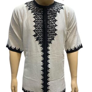 Amazigh Traditional Men’s Loulan s Elegant Beige Tunic