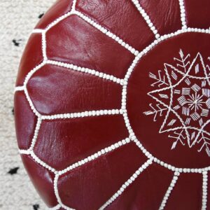 Amazigh Poufs Pillows Premium Artisanal Leather Pouffe Pouf