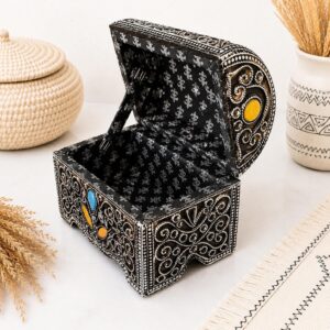 Berber Handmade Jewelry Box Storage Chest Decorative Treasure