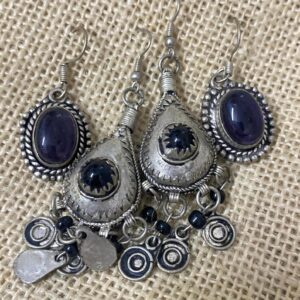 Amazigh Berber Handmade Tribal Stone Boho Statement Earrings