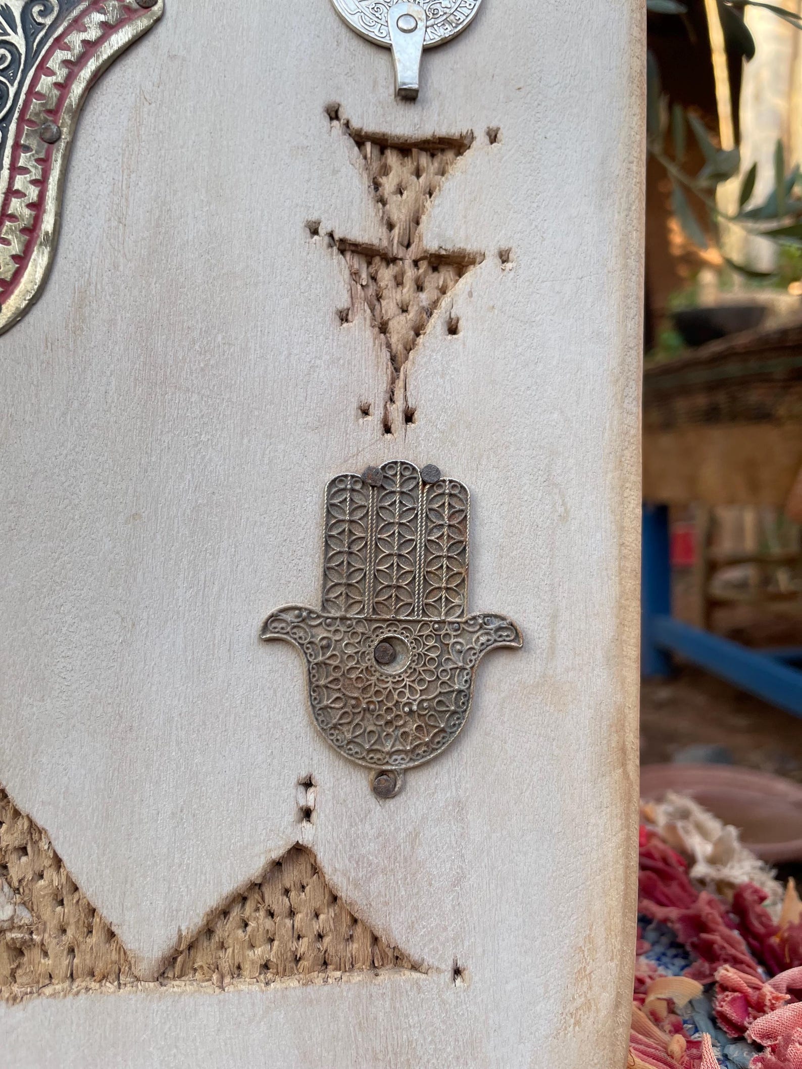 Berber Handmade Willow Wood Hamsa Wall Decor Symbols Boho Art